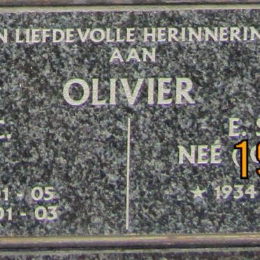 OLIVIER M.C. 1931-2008 &amp; E.S.M. CRONJE 1934-