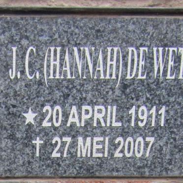 WET J.C., de 1911-2007