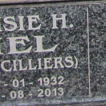 NEL Jansie H. nee CILLIERS 1932-2013