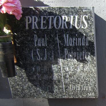 PRETORIUS S.J. 1936-2016 &amp; Marinda POTGIETER 1951-