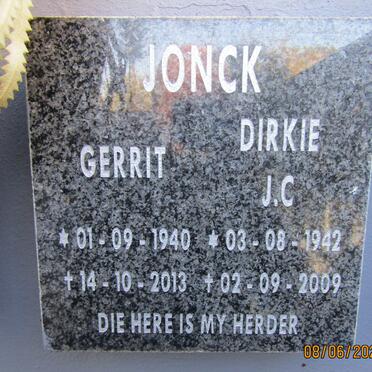 JONCK Gerrit 1940-2013 :: JONCK Dirkie J.C. 1942-2009