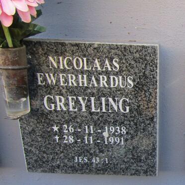 GREYLING Nicolaas Ewerhardus 1938-1991