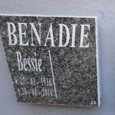 BENADIE Bessie 1936-2016