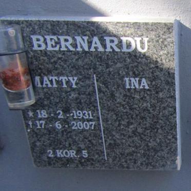 BERNARDU Matty 1931-2007 &amp; Ina