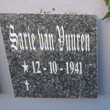 VUUREN Sarie, van 1941-