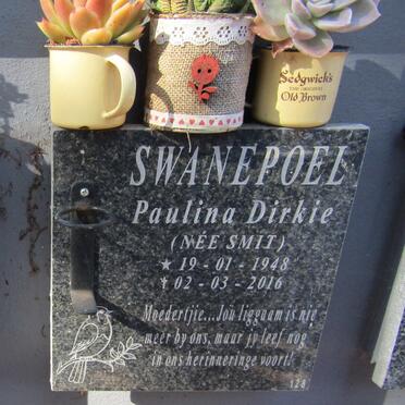 SWANEPOEL Paulina Dirkie nee SMIT 1948-2016