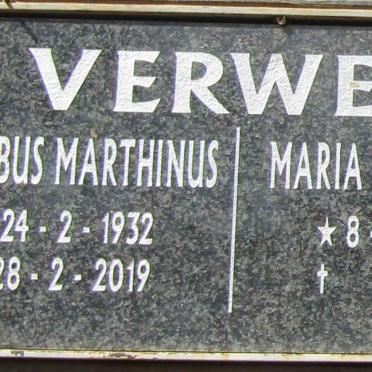 VERWEY Jacobus Marthinus 1932-2019 & Maria Magdalena 1933-