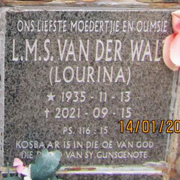 WALT Lourina M. S., van der 1935-2021