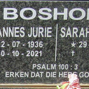 BOSHOFF Johannes Jurie 1936-2021 & Sarah Johanna 1942-