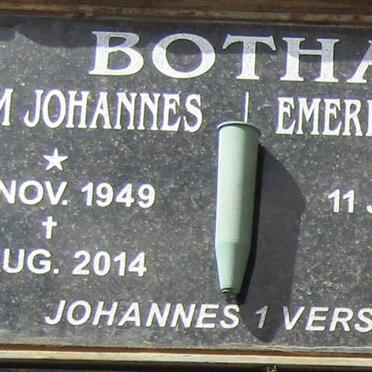 BOTHA Adam Johannes 1949-2014 & Emerensia Maria 1951-