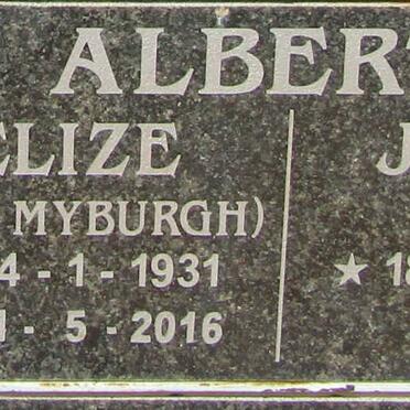 ALBERTS Johan 1938- & Elize MYBURGH 1931-2016
