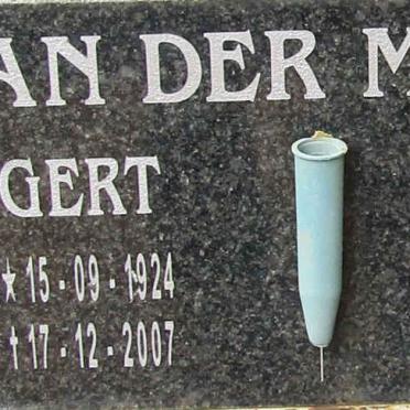 MERWE Gert, van der 1924-2007 & Rina 1929-2016