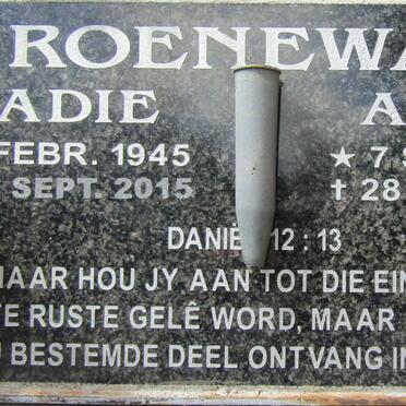 GROENEWALD Radie 1945-2015 & Anna 1938-2014