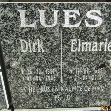 LUES Dirk 1957-2005 &amp; Elmarie 1967-2015