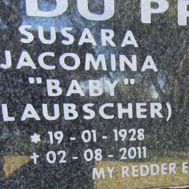 PREEZ James, du 1930-2014 &amp; Susara Jacomina nee LAUBSCHER 1928-2011
