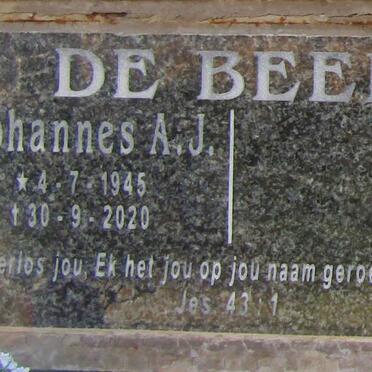 BEER Johannes A.J., de 1945-2020