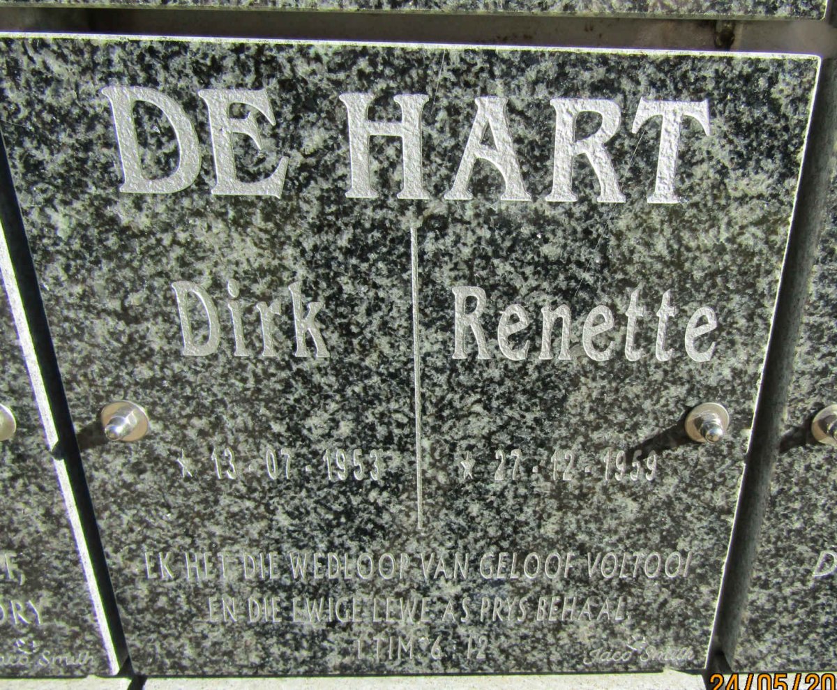 HART Dirk, de 1953- &amp; Renette 1959-
