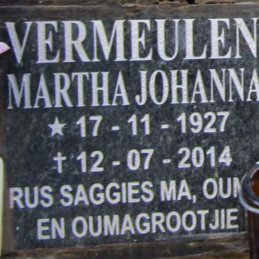 VERMEULEN Martha Johanna 1927-2014