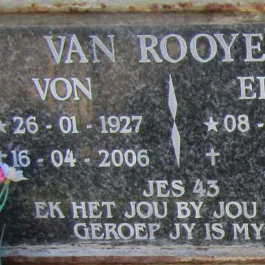 ROOYEN Von, van 1927-2006 &amp; Elsie 1927-