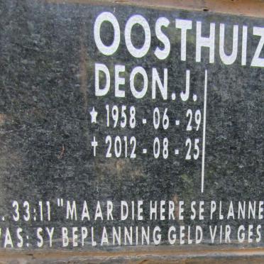 OOSTHUIZEN Deon J. 1958-2012