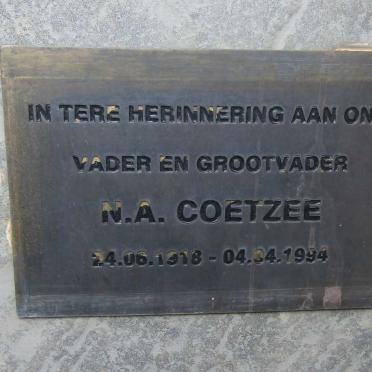 COETZEE N.A. 1918-1994