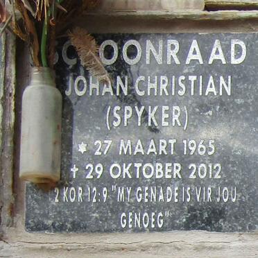 SCHOONRAAD Johan Christian 1965-2012