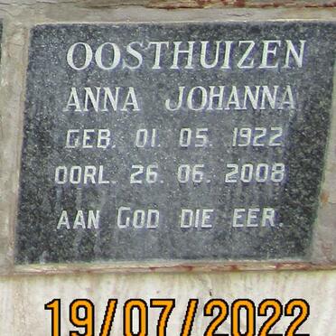 OOSTHUIZEN Anna Johanna 1922-2008