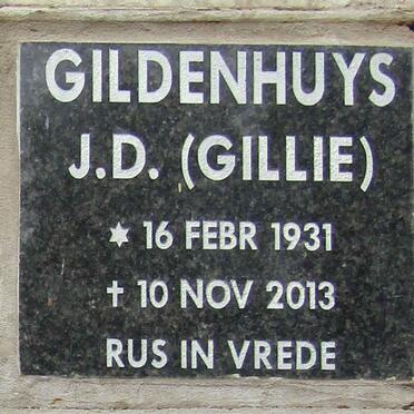 GILDENHUYS J.D. 1931-2013