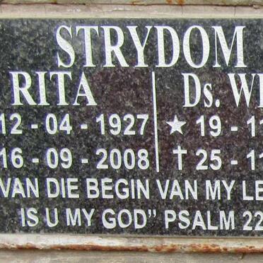 STRYDOM Willie 1929-2014 &amp; Rita 1927-2008