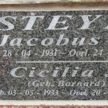 STEYN Jacobus E. 1931-2020 &amp; Cicilia J. BARNARD 1933-2020