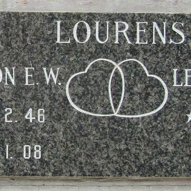 LOURENS Leon E.W. 1948-2008 &amp; M.C. 1949-