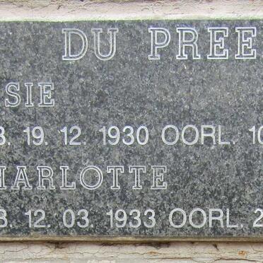 PREEZ Basie, du 1930-2003 &amp; Charlotte 1933-2011
