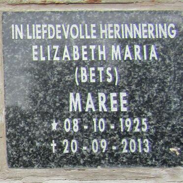 MAREE Elizabeth Maria 1925-2013