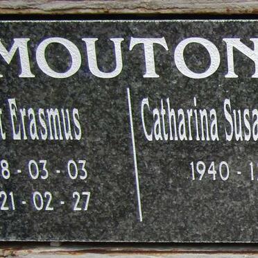 MOUTON Gert Erasmus 1938-2021 &amp; Catharina Susanna 1940-