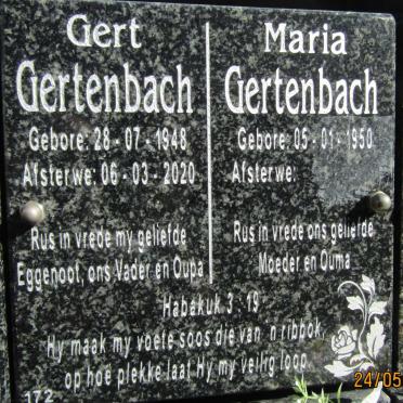 GERTENBACH Gert 1948-2020 &amp; Maria 1950-