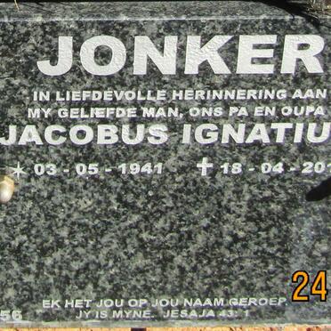 JONKER Jacobus Ignatius 1941-2018
