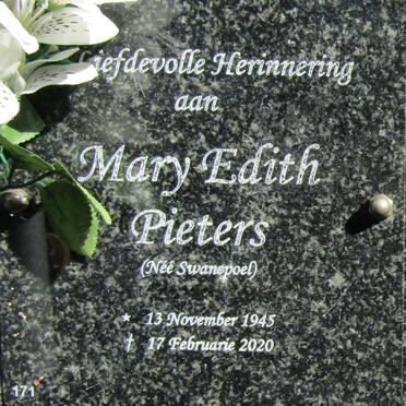 PIETERS Mary Edith nee SWANEPOEL 1945-2020