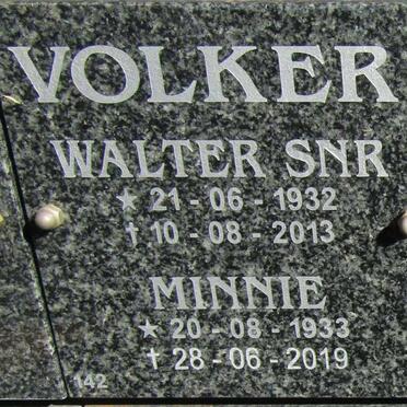VOLKER Walter 1932-2013 &amp; Minnie 1933-2019