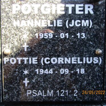 POTGIETER Cornelius 1944- &amp; J.C.M. 1959-