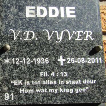 VYVER Eddie, v.d. 1936-2011