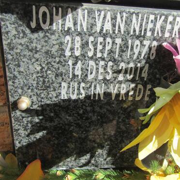 NIEKERK Johan, van 1978-2014