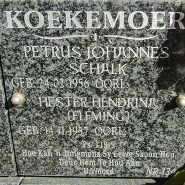 KOEKEMOER Petrus Johannes Schalk 1956- &amp; Hester Hendrina FLEMING 1957-