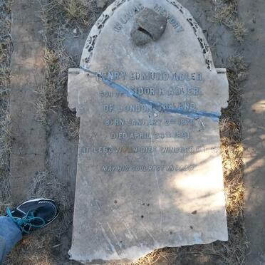 ADLER Henry Edmund 1870-1891