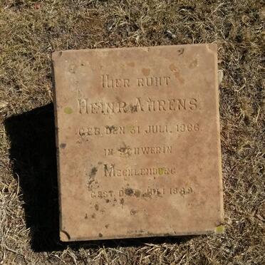 AHRENS Hein R. 1866-1889