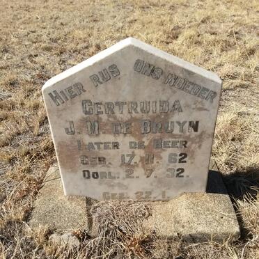 BEER Gertruida J.M., de nee DE BRUYN 1862-1932