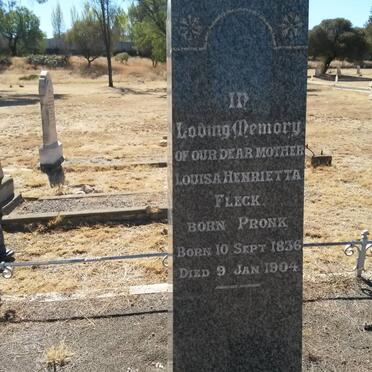FLECK Louisa Henrietta neé PRONK 1836-1904