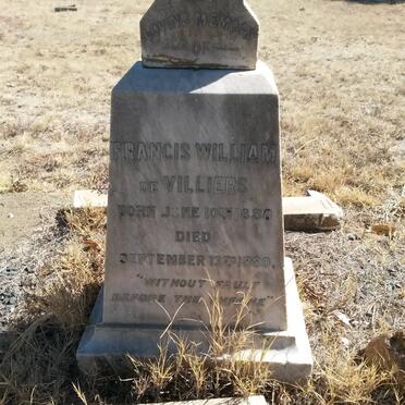 VILLIERS Francis William, de 1880-1880