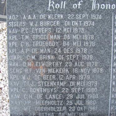 6. Memorial Plaque with list of names