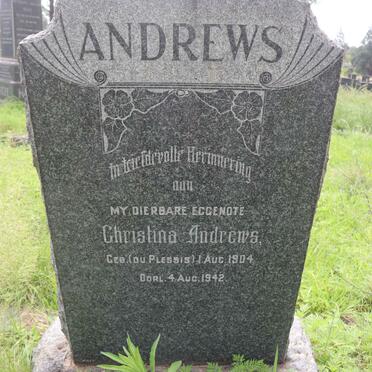 ANDREWS Christina nee DU PLESSIS 1904-1942