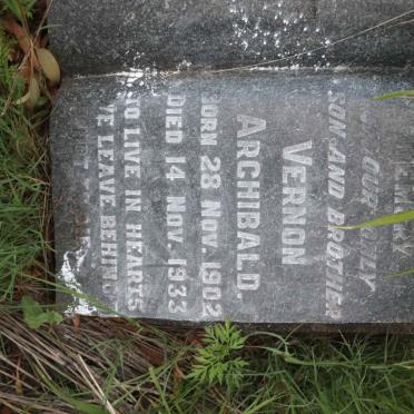 ARCHIBALD Vernon 1902-1933